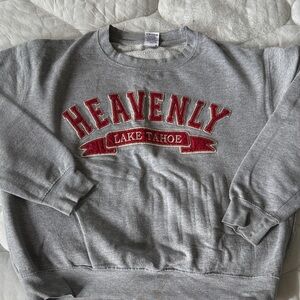 Lake Tahoe Gray and Red Women's Sweater